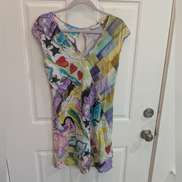 Jams World Just For Fun Colorful Abstract Dress - Picture 1 of 6